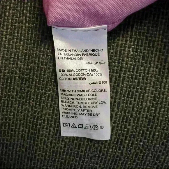 Chico’s Linen Blouse, NWOT, Size 8/10, No Iron, Pink Button Front 3/4 Sleeves - Picture 5 of 5